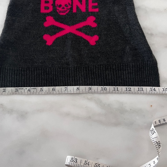 360Cashmere Bad to the Bone Dog Sweater - Pink & Charcoal, Medium - Picture 6 of 11